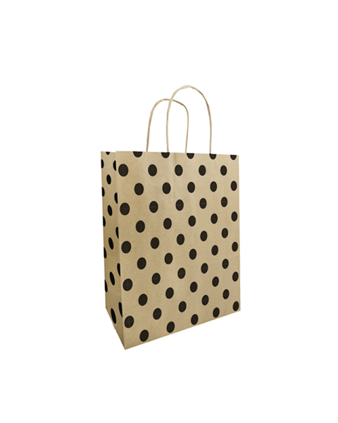 Pappírspoki - Doppóttur - H 25 cm. - 50 stk. Kraftpappír