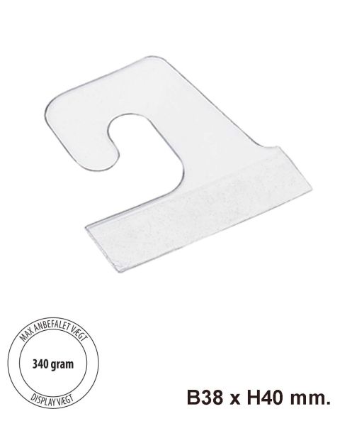 Hengiflipar 1000 stk. C-63, 1000 stk., B38 x H40 mm