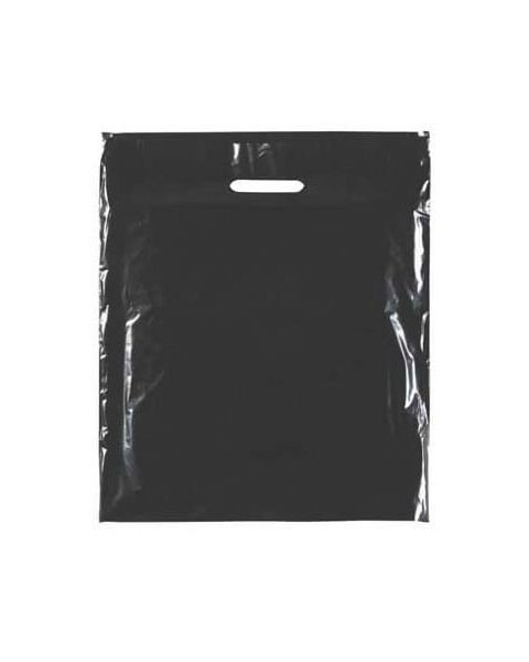 Plastpokar - Millistærð B 39 x D 8 x H 45 cm - 100 stk. - 35 micron - Val um svarta eða hvíta