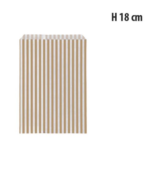 Gjafapokar - H 18 cm. - Rendur - 1.000 stk.