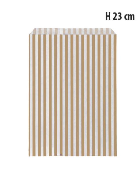 Gjafapokar - H 23 cm. - Rendur - 1.000 stk.