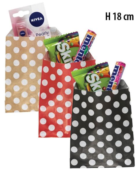 Gjafapokar - H 18 cm. - Doppur - 1.000 stk.