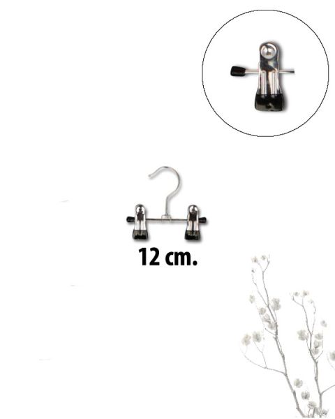 Stígvélaklemma úr málmi, tvöföld. 12 cm, 50 stk.