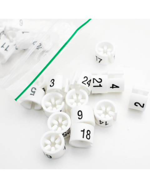 Númerakubbar - númeraraðir - hvítir
