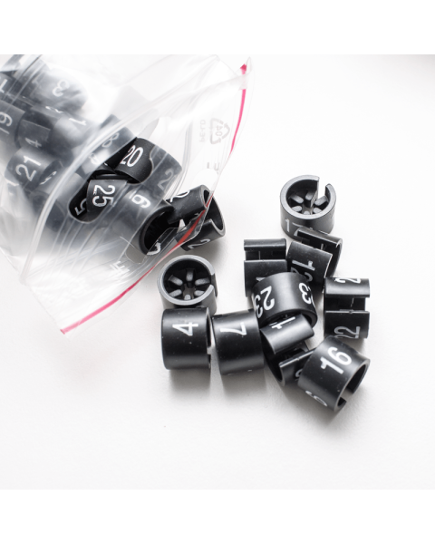 Númerakubbar, númeraröð - svartir