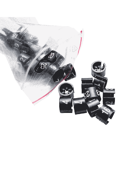 Númerakubbar, númeraröð - svartir