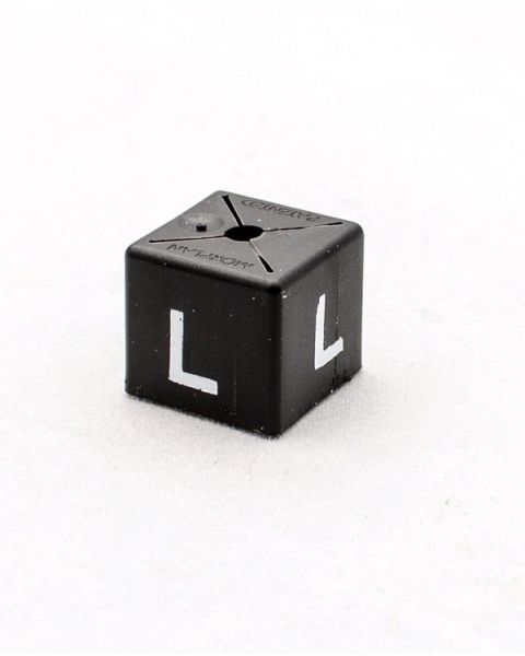 Stærðarmerki, ferningur fyrir herðatré, 50 stk. með eins stærð. Svart