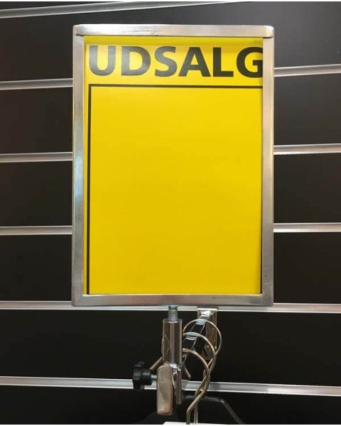 Festingar fyrir skiltaramma, fyrir rör - Króm