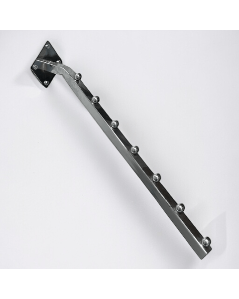 Armur á vegg, hallandi. Króm