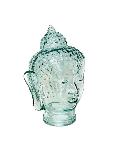 Glerhöfuð, glært, H30 cm