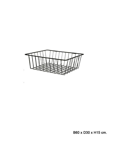 Vírkarfa, svört 60 x 30 x H15