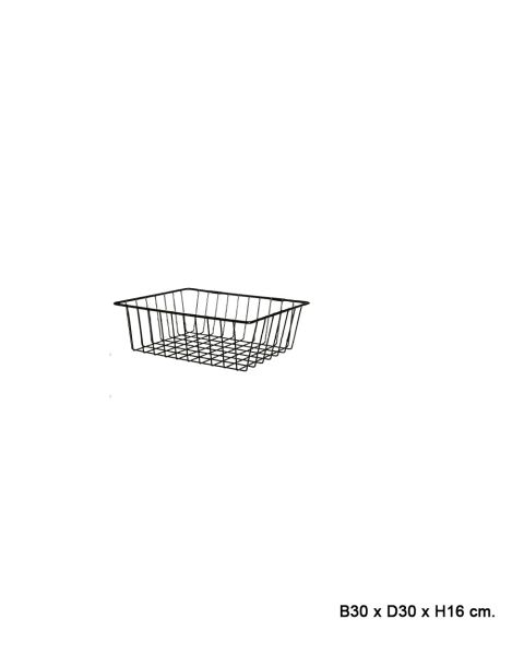 Vírkarfa, svört 30 x 30 x H15