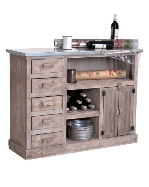 Afgreiðsluborð með sinkborðplötu - Heritage