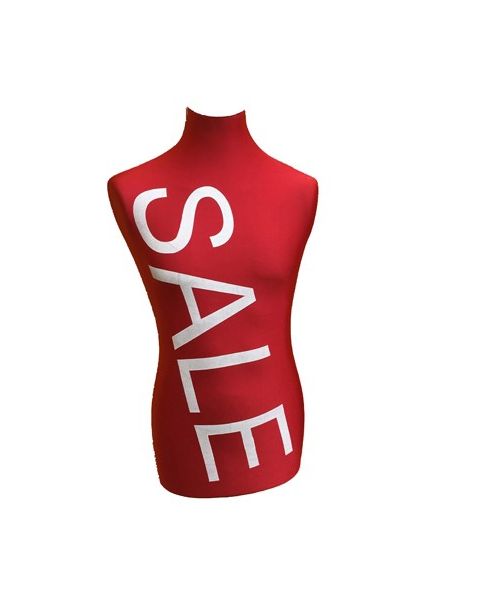 Áklæði, hlíf - SALE - fyrir Treviso herra gínu, langur búkur, rauður. Nylon