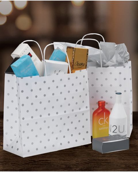 Pappírspoki - Doppóttur - H 24 cm. - 25 stk.