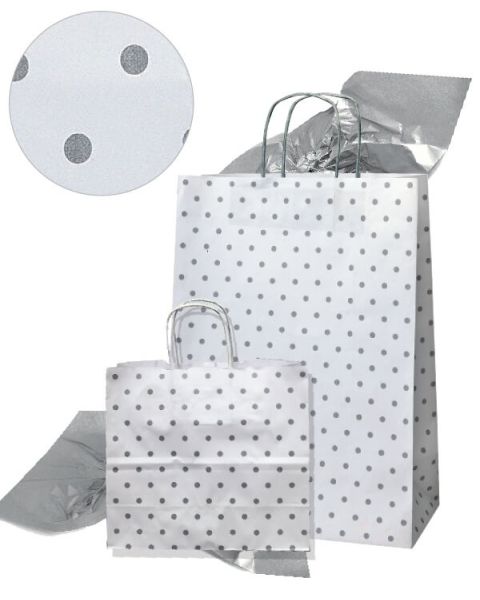 Pappírspoki - Doppóttur - H 24 cm. - 25 stk.