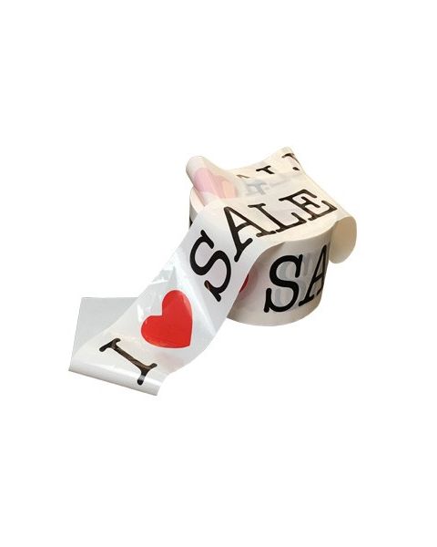 Afmörkunarborði - I LOVE SALE - 250 mtr.