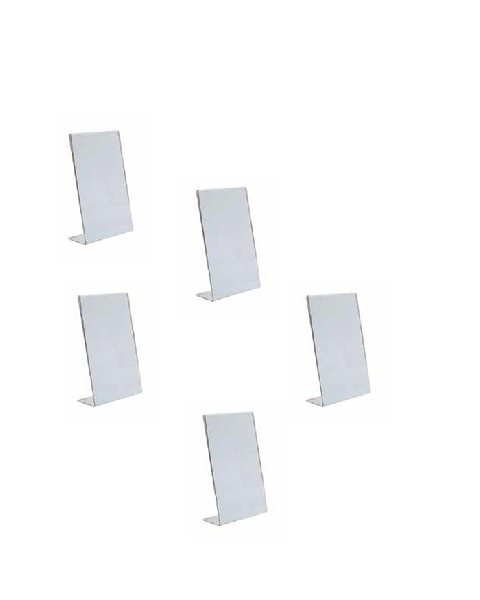 Hallandi skiltahaldari, A5. PET plast. - 5 stk.