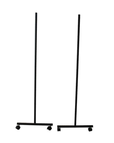 T-stoðir fyrir netgrindur, svartar