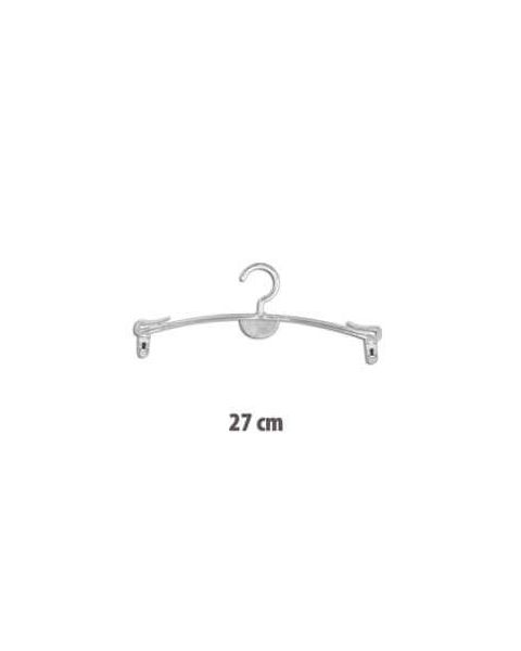 Herðatré fyrir bikini eða undirföt, með lítilli klemmu og og haki, glært, 27 cm