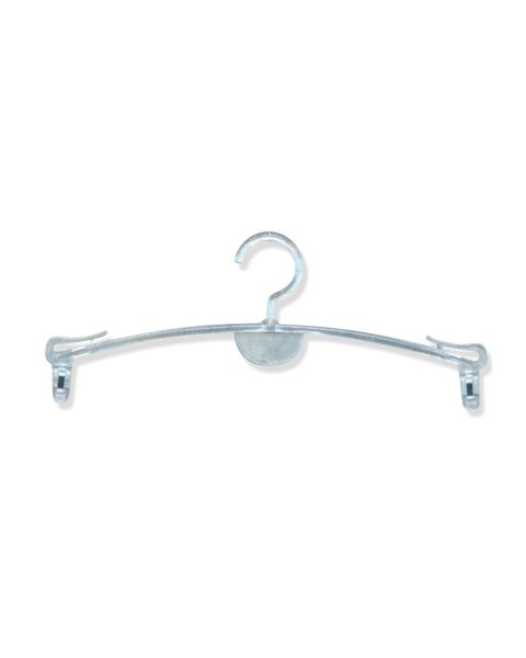 Herðatré fyrir bikini eða undirföt, með lítilli klemmu og og haki, glært, 27 cm