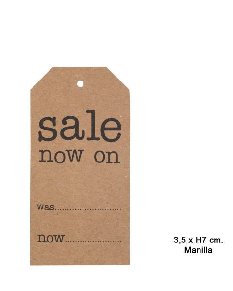 Manilla merkimiðar - Sale now on - H 7 cm.