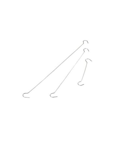 Tvöfaldir krókar, f/dekoslá, pk. m/4 stk., 30 cm. Galvaniseraðir.