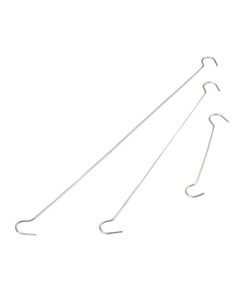 Tvöfaldir krókar, pk. m/4 stk., Galvaniseraðir.