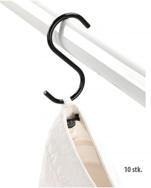 Gallabuxnakrókur H11,5 cm. - svartur - 10 stk.