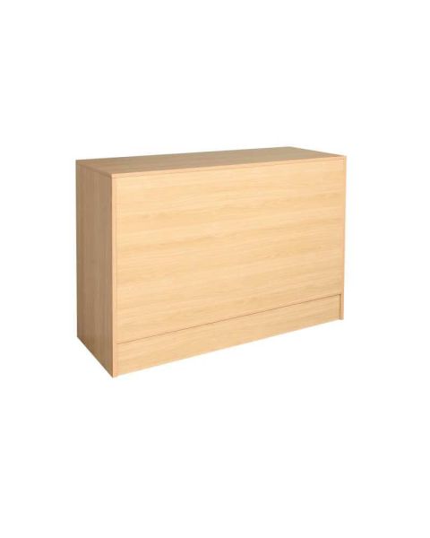 Afgreiðsluborð - Slimline, lokuð eining með 3 hillum