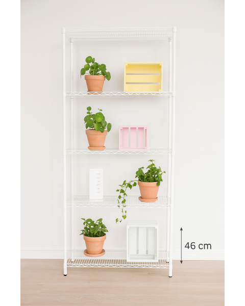 Hillueining - TUBO - (B 91 x D 46 x H 220 cm.) - Hvítt glans