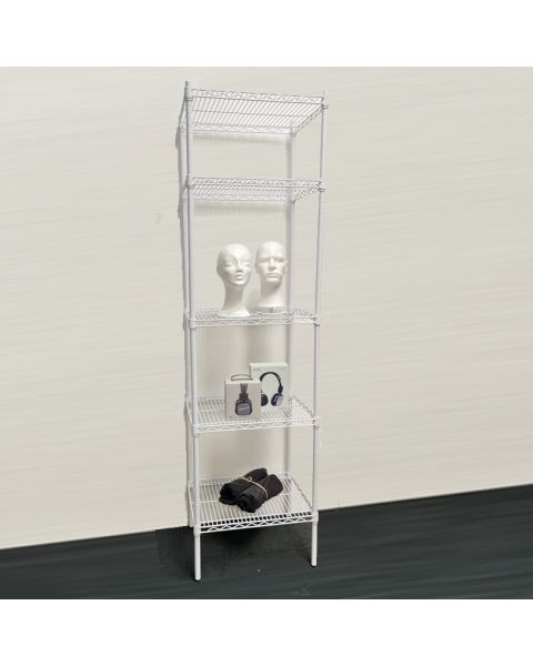 Hillueining - TUBO - (B 61 x D 46 x H 220 cm.) - Hvít glans