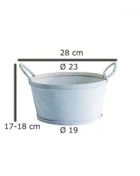 Kringlótt viðarkarfa - Gjafakarfa, Ø23 cm