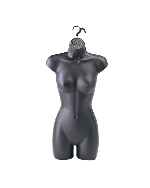 Herðatrésbúkur, dömu, plast -svartur