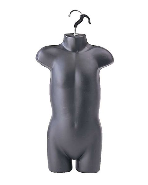 Herðatrésbúkur, barn, plast -svartur