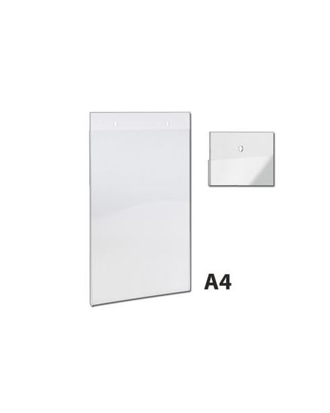 Skiltavasi, A4, fyrir 1 blað, með 2 götum til upphengingar, 2 mm akrýl