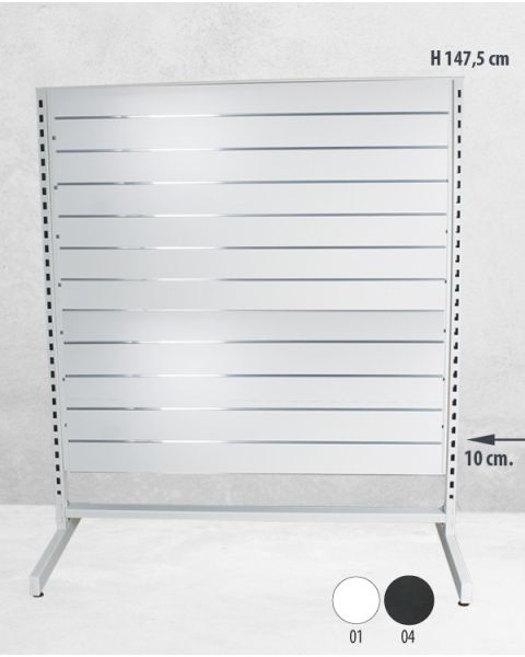 Sölustandur með raufapanil, einhliða - 127 x H147 sm.