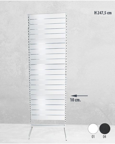 Sölustandur með raufapanil, einhliða - 67 x H247,50 sm.