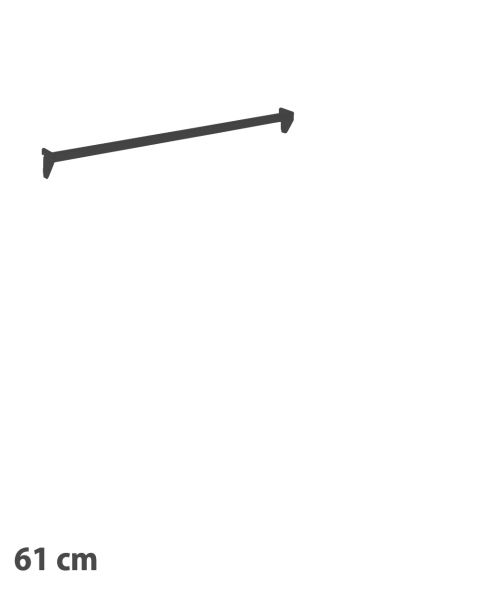 Deko-slá - L 61,5 cm - 12 mm, svört