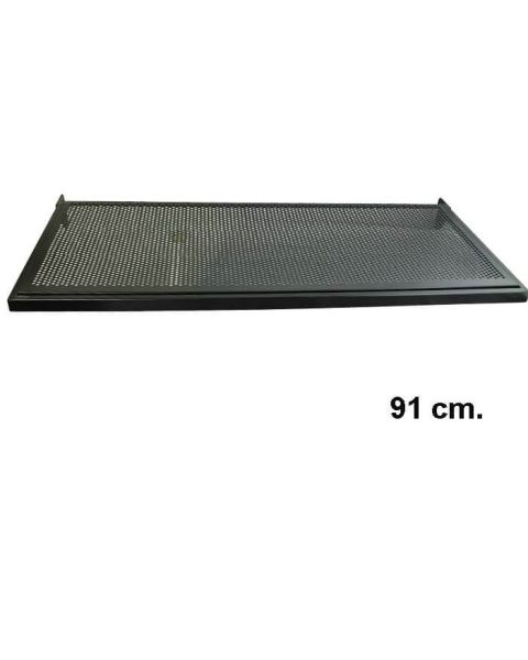 U-hilla m/ stálgataplötu (91 x 37 sm), Svört - 12 mm