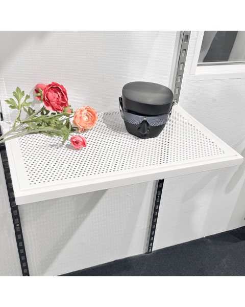 U-hilla með gataðri málmplötu (61 x 37 cm), hvít - 12 mm