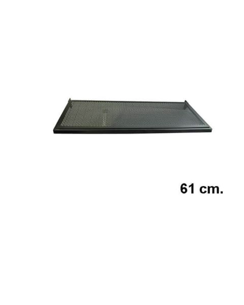 U-hilla m/ stálgataplötu (61 x 37 cm), Svört - 12 mm