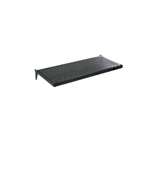 U-hilla m/ stálgataplötu (61 x 37 cm), Svört - 12 mm