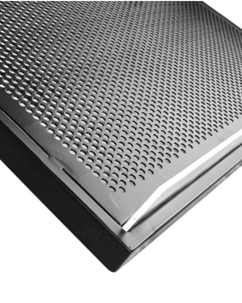 Hallandi U-hilla m/ stálgataplötu (91 x 37 cm) - Svört