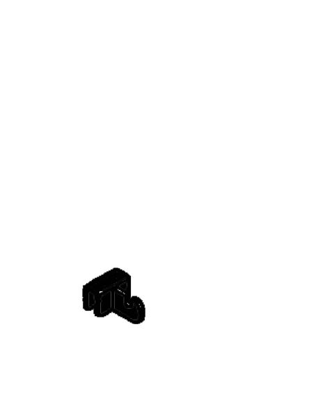 Upphengja f/ netgrind á dekoslá, 12 mm - Svört