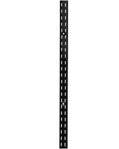 Super-Skinne, svört veggstoð 210 cm, með tvöfaldri gataröð