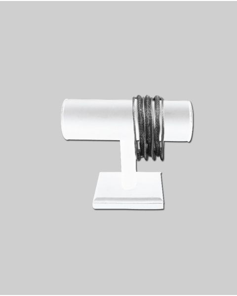 Armbandastandur, 165 mm x 65 x 130 mm. Hvítur.