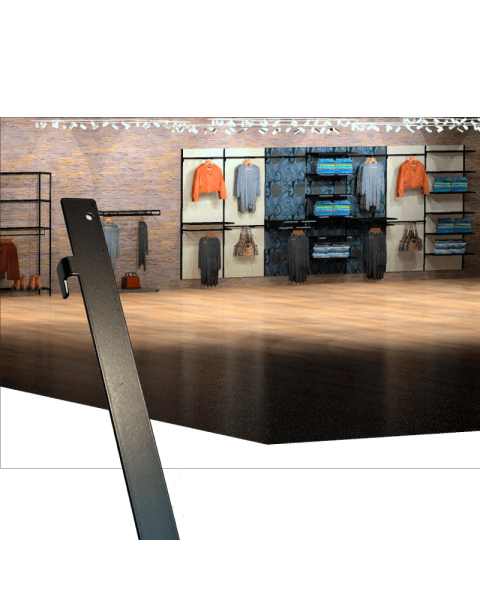 Festingasett úr málmi fyrir bakplötu. H 240 cm. Framework