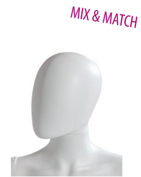 Dömu gínuhöfuð án andlitsdrátta