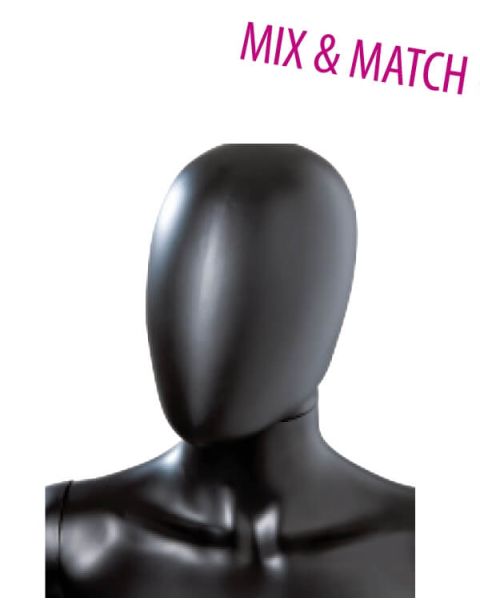 Dömu gínuhöfuð án andlitsdrátta